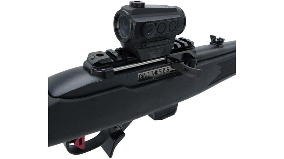 TANDEMKROSS Advantage Charging Handle and Picatinny Scope Base For Ruger 10/22, Black, TK18N0099BLK1