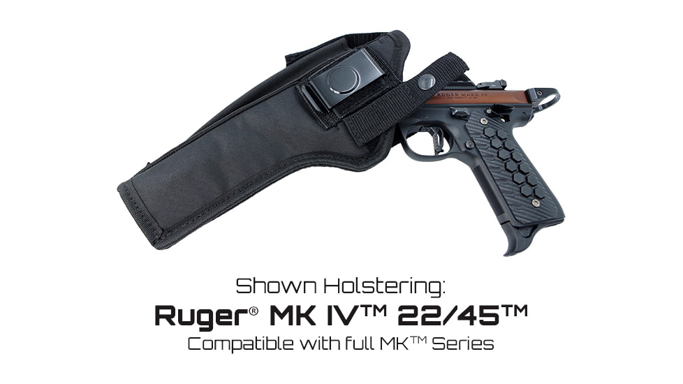 TANDEMKROSS Side Switch Nylon Ambidextrous Belt Loop Holster For Ruger MK Series, 22/45 Browning Buck Mark, and Smith &amp; Wesson SW22 Victory, Black, TK00N0367BLK1
