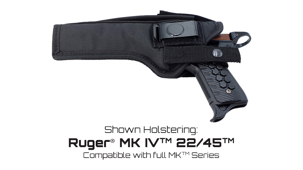 TANDEMKROSS Side Switch Nylon Ambidextrous Belt Loop Holster For Ruger MK Series, 22/45 Browning Buck Mark, and Smith &amp; Wesson SW22 Victory, Black, TK00N0367BLK1