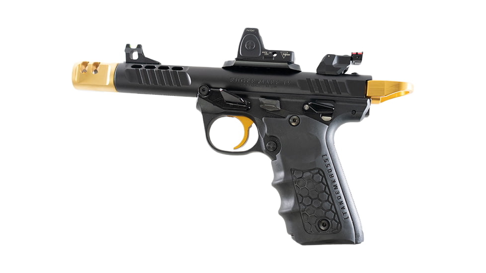 TANDEMKROSS Ruger Mark Series Eagle Eye Fiber Optic Pistol Sight Set, Ruger Mark II and Ruger Mark III and Ruger Mark IV, Green Front and Red Rear Sight, Black, TK26N0558BLK1
