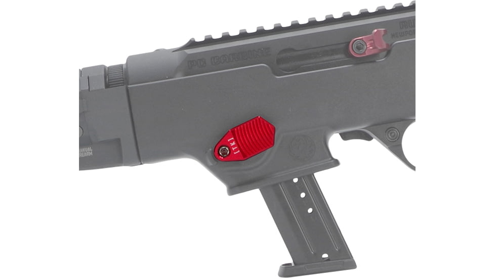 TANDEMKROSS Titan Extended Magazine Release For Ruger PC Carbine, Red, TK28N0349RED1
