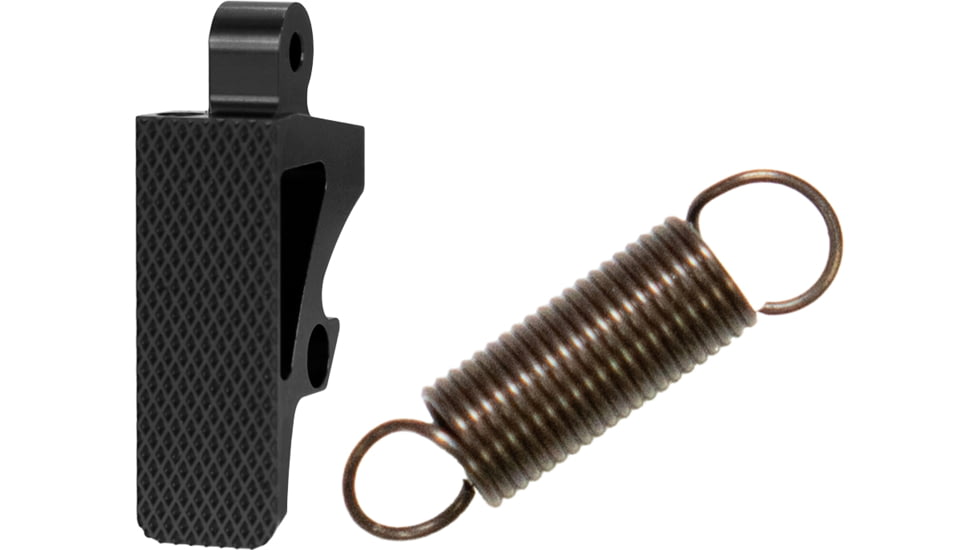 TANDEMKROSS Victory Trigger, Taurus TX 22, Flat-Faced, Skeletonized, Black + TaurusTX 22 Lightened Trigger Spring, Silver