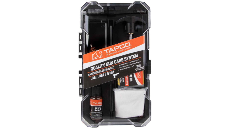 Tapco .38 Caliber/.357 Caliber/.355 Caliber Handgun Clean Kit, Black, TAP22080