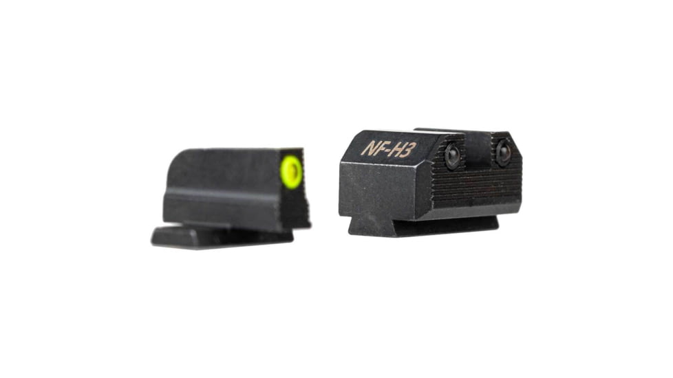 Tapco OH OSP Tritium Pistol Night Sight, Springfield Armory Hellcat OSP, Springfield Armory XD-S Mod.2 OSP, Black Rear Sight, Tritium Green Front Sight, Black, TAP22042