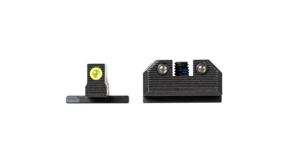 Tapco OH OSP Tritium Pistol Night Sight, Springfield Armory Hellcat OSP, Springfield Armory XD-S Mod.2 OSP, Black Rear Sight, Tritium Green Front Sight, Black, TAP22042