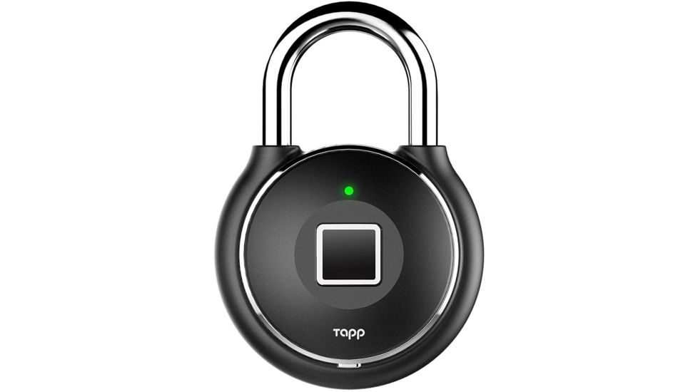 Tapplock One Plus Smart Fingerprint Padlock, Midnight Black, 1000002