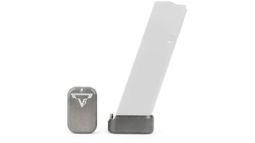 Taran Tactical Innovations Base Pad for Glock 9mm/.40 Magazine +3/4, Gray, 4, GBP940-005