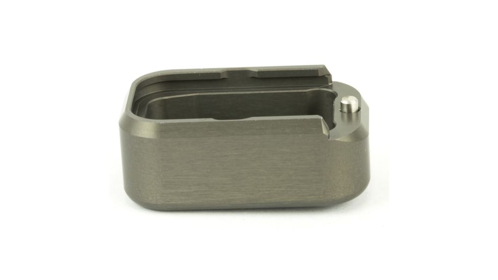 Taran Tactical Innovations Firepower Magazine Extension Base Pad, Glock 17/17L/19X/22/24/34/35/45, +3/4 Round, Titanium Gray, GBP940-005