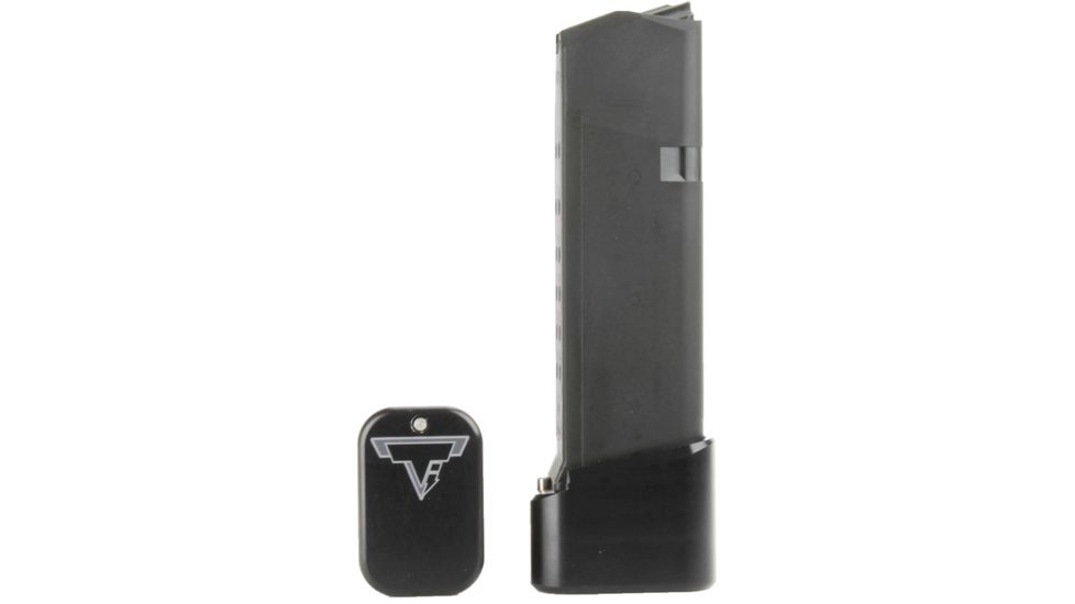 Taran Tactical Innovations Firepower Magazine Extension Base Pad, Glock 19/23, +4/5 Round, Black, GBP940C-1