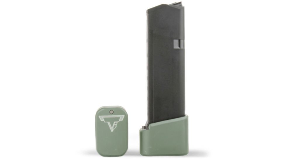 Taran Tactical Innovations Firepower Magazine Extension Base Pad, Glock 19/23, +4/5 Round, OD Green, GBP940C-7