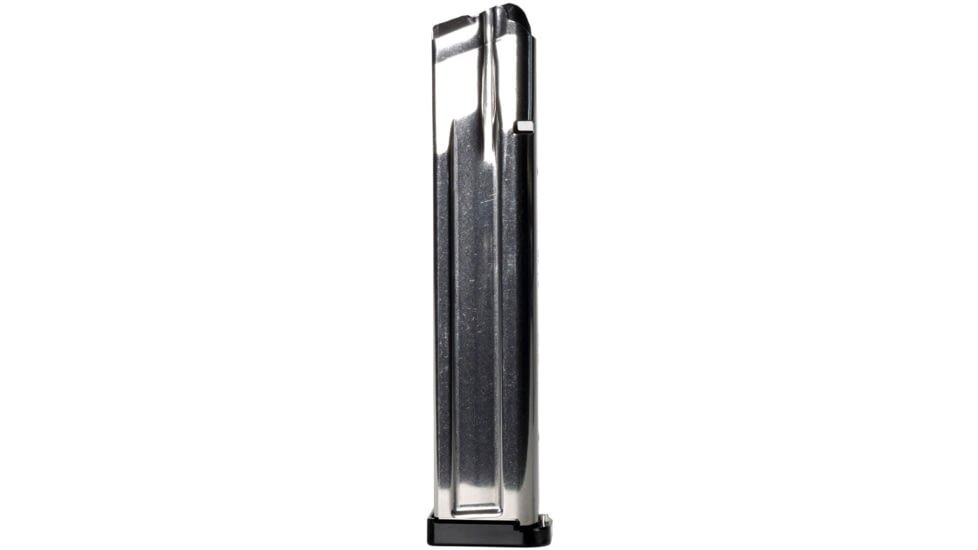 Taran Tactical Innovations Checkmate 170 Completed 9mm Luger Pistol Magazine w/ TTI 3mm Black Basepad, Silver/Black, 27, 2011-CM-SLVR-170-1