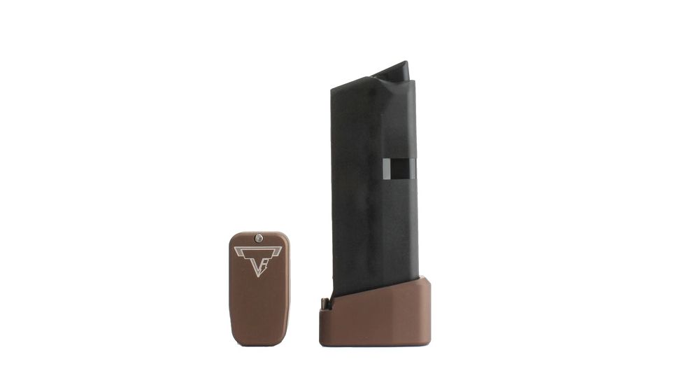 Taran Tactical Innovations Base Pad for Glock 43 Magazine, Coyote Bronze, 2, GBP9-06