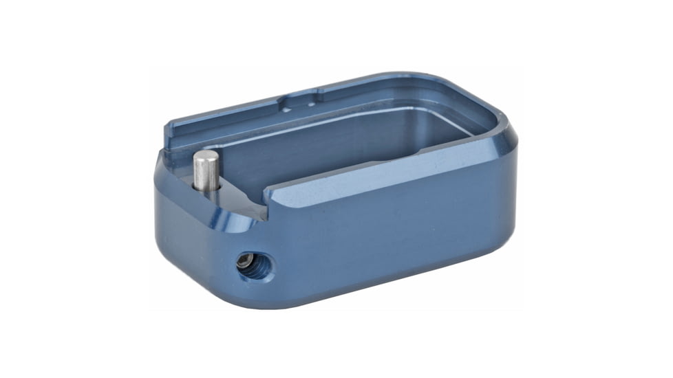 Taran Tactical Innovations Base Pad, For Glock 17/22, +3/+4, Small, Titanium Blue Finish
