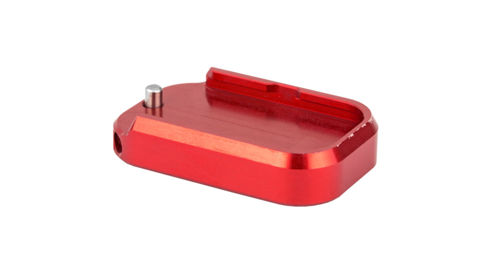 Taran Tactical Innovations Base Pad For Glock +0, 9/40 Double Stack, Red Finish