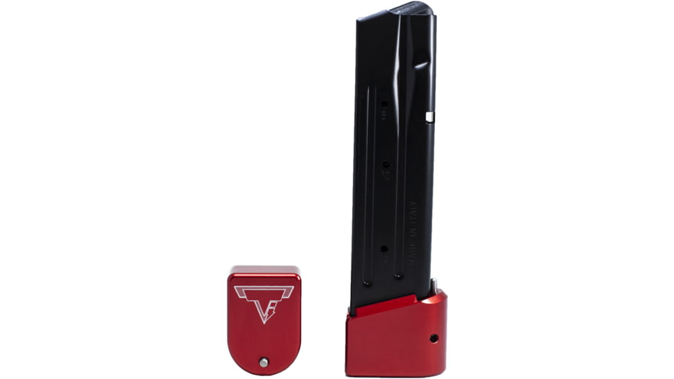 Taran Tactical Innovations Base Pad For Sig Sauer P320 9/40 Magazine, 5 Round, Red, 5, P320-03