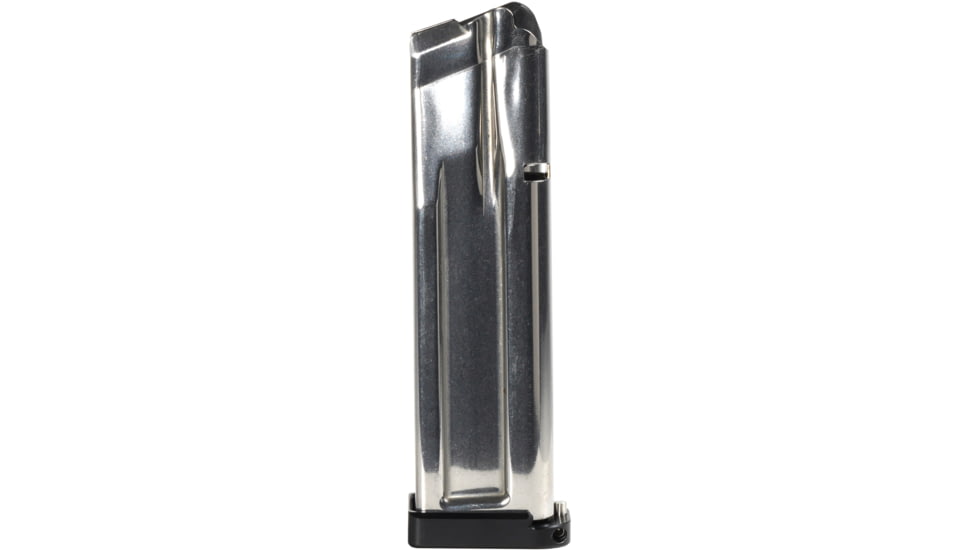 Taran Tactical Innovations Checkmate 126 Completed 9mm Luger Pistol Magazine w/ TTI 4mm Basepad, Silver/Black, 18, 2011-CM-SLVR-126-1