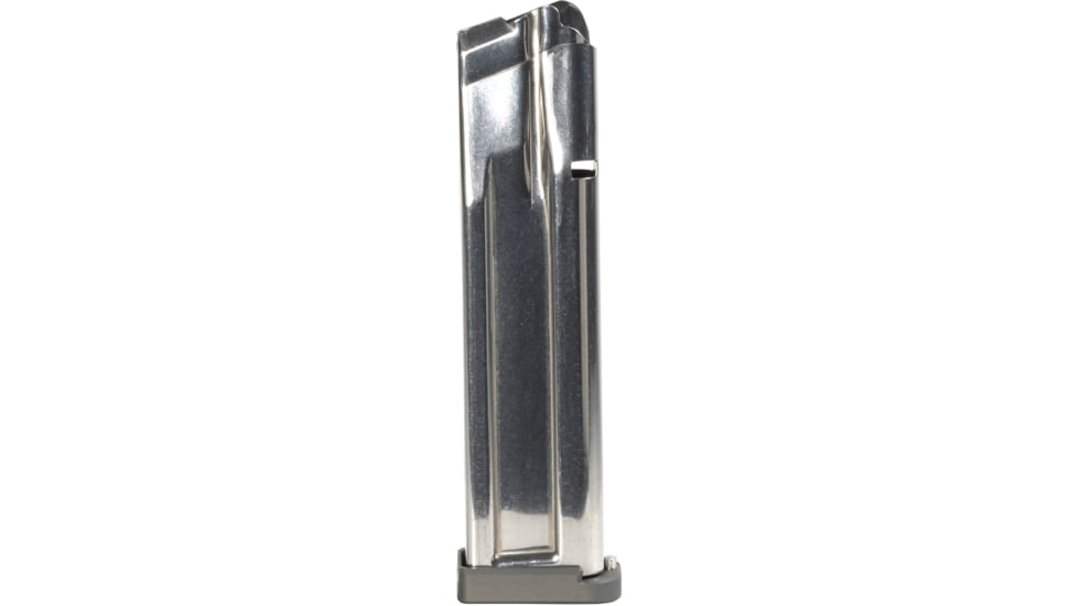 Taran Tactical Innovations Checkmate 140 Completed 9mm Luger Pistol Magazine w/ TTI 4mm Flat Black Basepad, Silver/Gray, 21, 2011-CM-SLVR-140-5