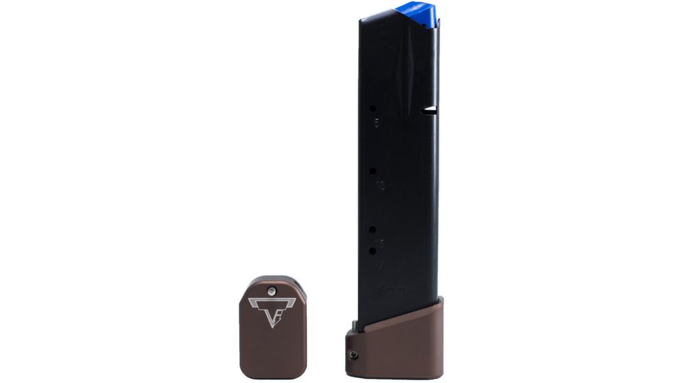Taran Tactical Innovations Firepower Magazine Extension Base Pad, CZ 17/18 Mags, +4 Round, Coyote Bronze, CZBP940-06