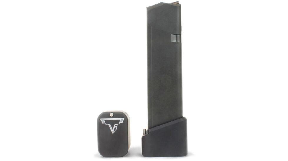 Taran Tactical Innovations Firepower Magazine Extension Base Pad, Glock 17/17L/19X/22/24/34/35/45, +5/6 Round, Flat Black, GBP940-00