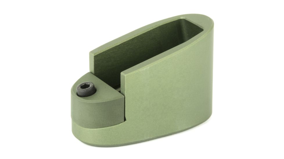 Taran Tactical Innovations Firepower Magazine Extension Base Pad, Smith &amp; Wesson M&amp;P Shield 9/40, +1/2 Round, OD Green, MPSB940-07