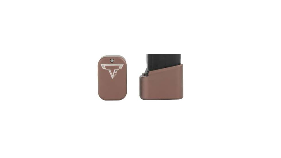 Taran Tactical Innovations PPC Base Pad Kit for Glock 9mm, 3 Round, Coyote Bronze, 3, GBP9XL-06