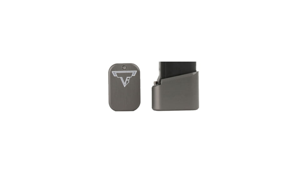 Taran Tactical Innovations PPC Base Pad Kit for Glock 9mm, 3 Round, Titanium Gray, 3, GBP9XL-05