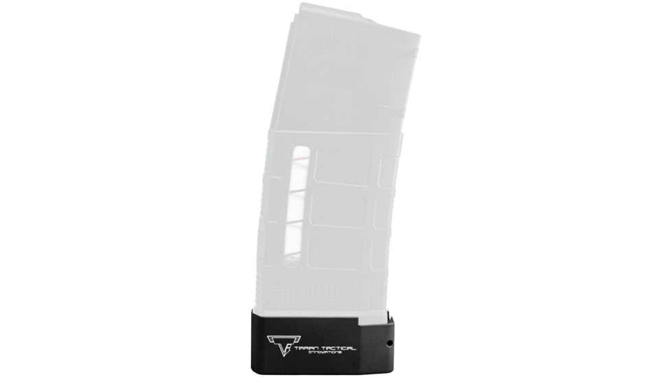 Taran Tactical Innovations Base Pad for AR-10 PMAG 20/25 Magazine, Flat Black, 6, PMBP-000