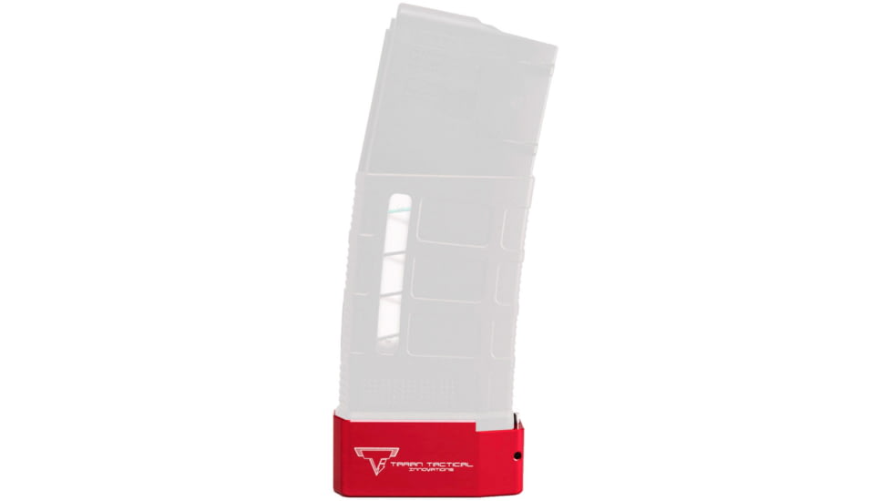 Taran Tactical Innovations Base Pad for AR-10 PMAG 20/25 Magazine, Red, 6, PMBP-003