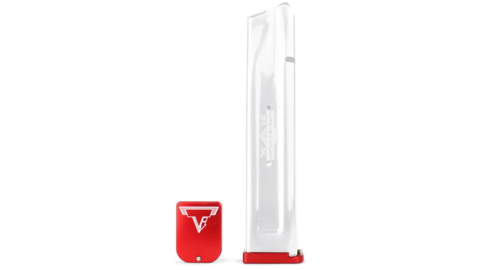 Taran Tactical Innovations Base Pad for STI/SV Magazines Gen 3, Red, 1, STVB-3G03
