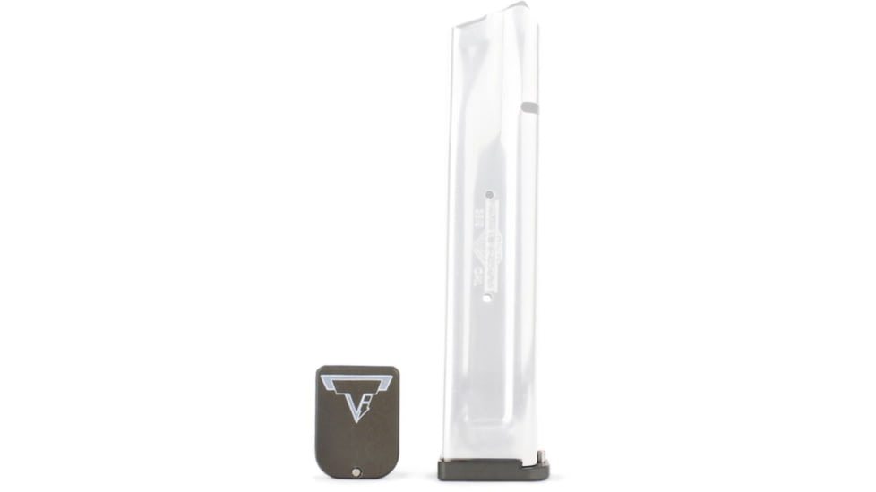 Taran Tactical Innovations Base Pad for STI/SV Magazines Gen 3, Titanium Gray, 1, STVB-3G05