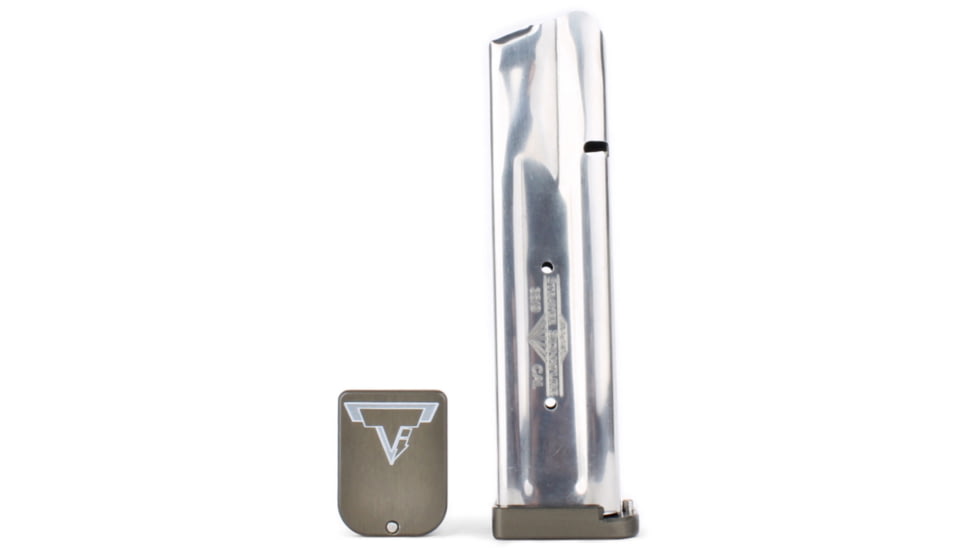 Taran Tactical Innovations Base Pad for STI/SV Magazines Gen 4, Titanium Gray, 1, STVB-4G05