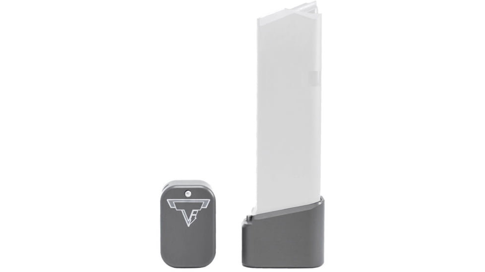 Taran Tactical Innovations Base Pad Kit for Glock 19/23 +4/5, Titanium Gray, 5, GBP940C-5