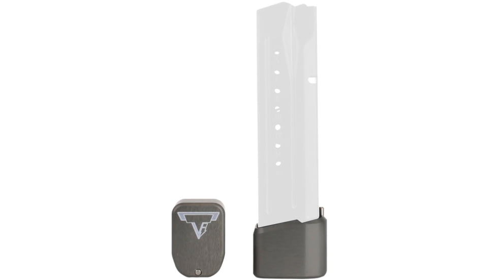 Taran Tactical Innovations Base Pad Kit for M&amp;P 9/40 +5/6, Titanium Gray, 6, MPB940-05