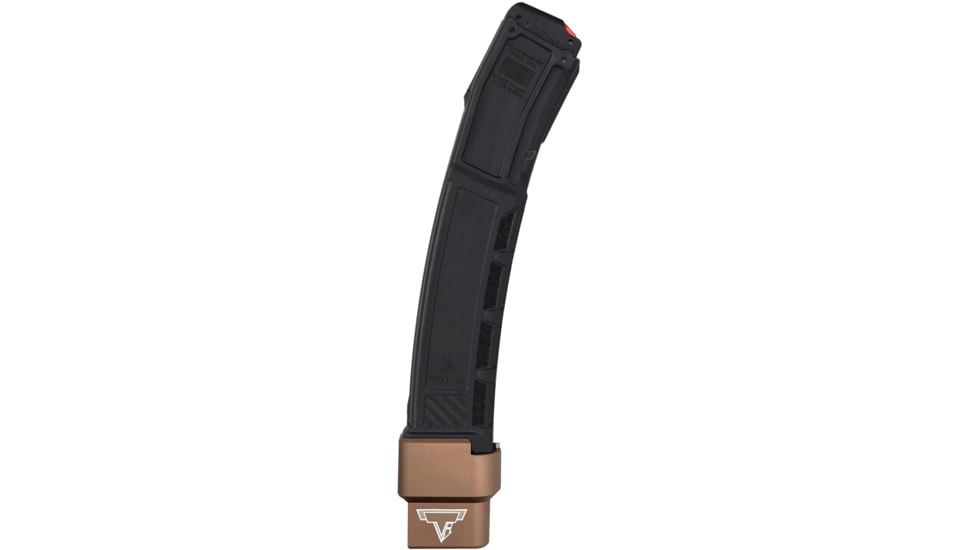 Taran Tactical Innovations MPX THRiL Completed Rifle Magazine, 9 Rounds, Black/Coyote Bronze, 41, MPX-CM9-6