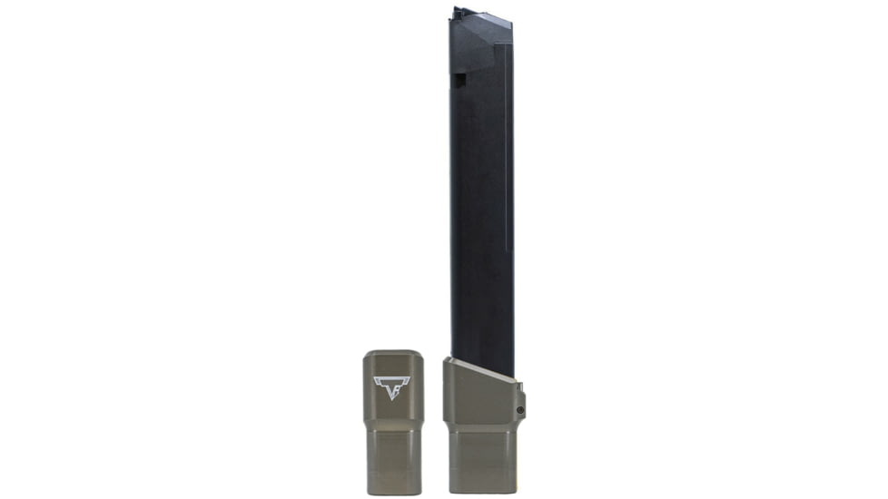 Taran Tactical Innovations Ultralight Base Pad for Glock PPC, 10 Round, Titanium Gray, 10, GBP9XL-5