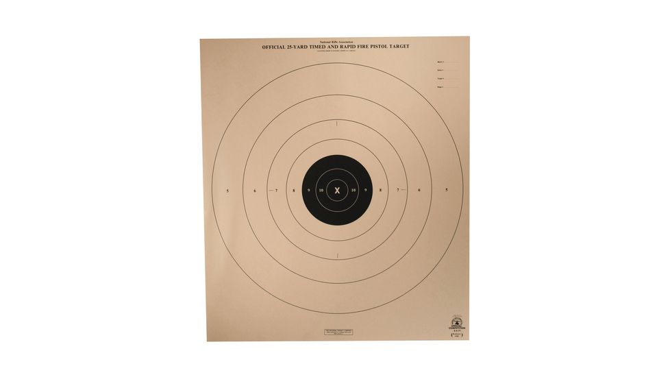 Target Barn 25 Yard Timed And Rapid Fire Pistol Light Paper Targets 100 Per Pack