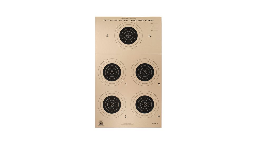 Target Barn A-23/5 Conventional Outdoor Paper Targets 5 Per Sheet 100 Sheets Per Pack