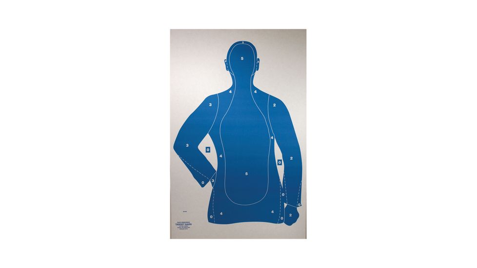 Target Barn B-21-E Cardboard Silhouette Police Training Targets 50 Per Pack