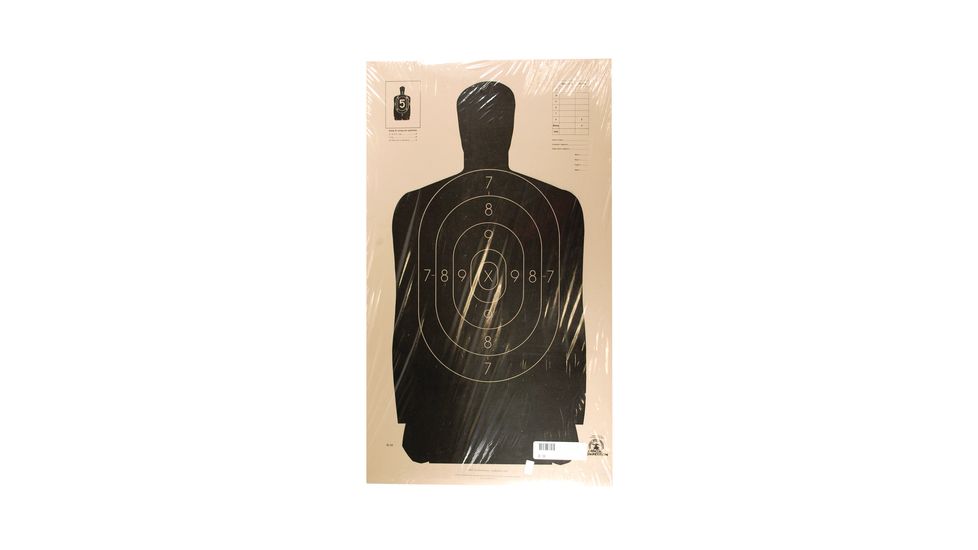 Target Barn B-34 Police Silhouette Paper Targets 25 Yard 100 Per Pack