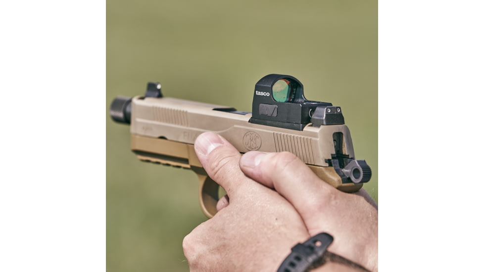 Tasco 1x25 4 MOA Red Dot Sight with Picatinny/Docter Mount, Black, TRDPRS