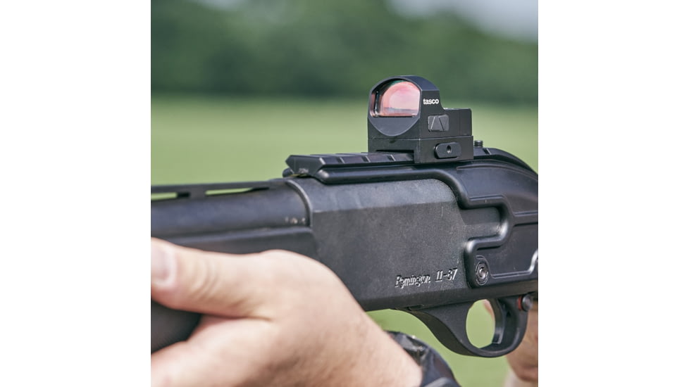 Tasco 1x25 4 MOA Red Dot Sight with Picatinny/Docter Mount, Black, TRDPRS