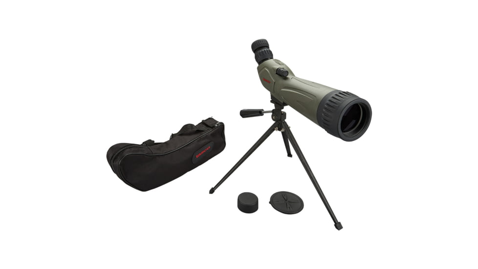 Tasco 20-60x80mm Gray FC Spotting Scope, Angled, Tripod, Gray,Soft Case, Box 5L, TS20608045