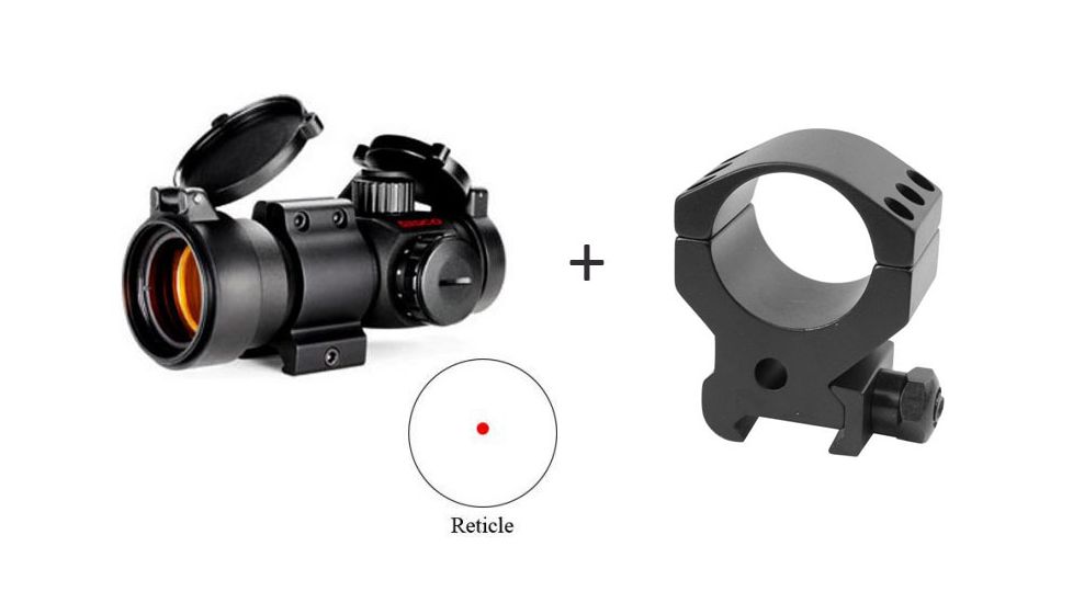 Tasco Propoint Red Dot Sight - 1x32mm, 5 MOA w/ Burris Xtreme Tactical Picatinny Rail 30mm High 3/4in Rifle Scope Ring