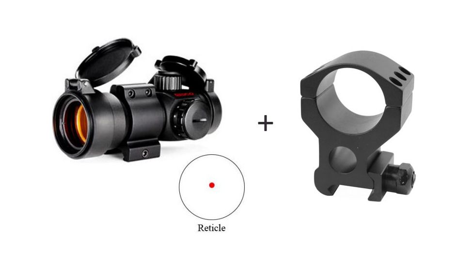 Tasco Propoint Red Dot Sight - 1x32mm, 5 MOA w/ Burris Xtreme Tactical Picatinny Rail 30mm Extra High 1in Rifle Scope Ring