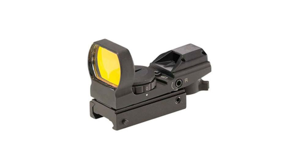 Tasco Rimfire 1x Rifle Scope Black Matte Red Dot 4 Dial-in Reticles, QP22