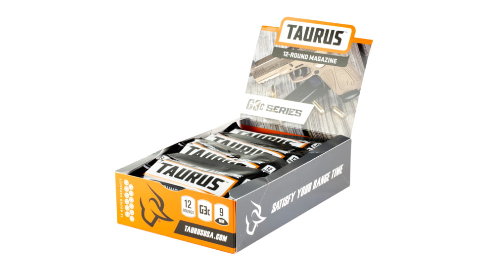Taurus 389000903 G3C Magazine Pop Display 12rd 9mm Luger Black Steel/ 12 Pack, Steel, 389000903-12RD