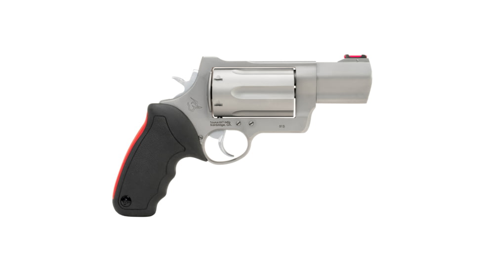 Taurus 513 Raging Judge Magnum Revolver, .45 Long Colt/.410 Bore/.454 Casull, 3in Barrel, Fixed, Stainless Frame, Rubber Grip, 6 Round Cylinder, 2-513039