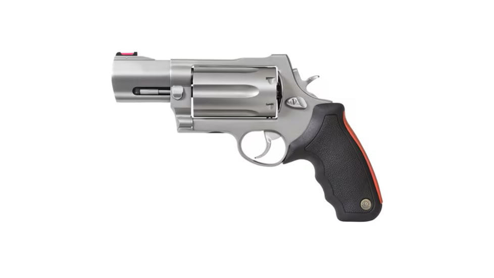 Taurus 513 Raging Judge Magnum Revolver, .45 Long Colt/.410 Bore/.454 Casull, 3in Barrel, Fixed, Stainless Frame, Rubber Grip, 6 Round Cylinder, 2-513039