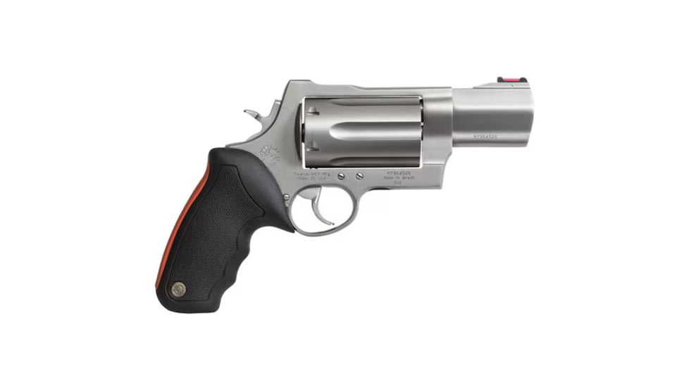 Taurus 513 Raging Judge Magnum Revolver, .45 Long Colt/.410 Bore/.454 Casull, 3in Barrel, Fixed, Stainless Frame, Rubber Grip, 6 Round Cylinder, 2-513039