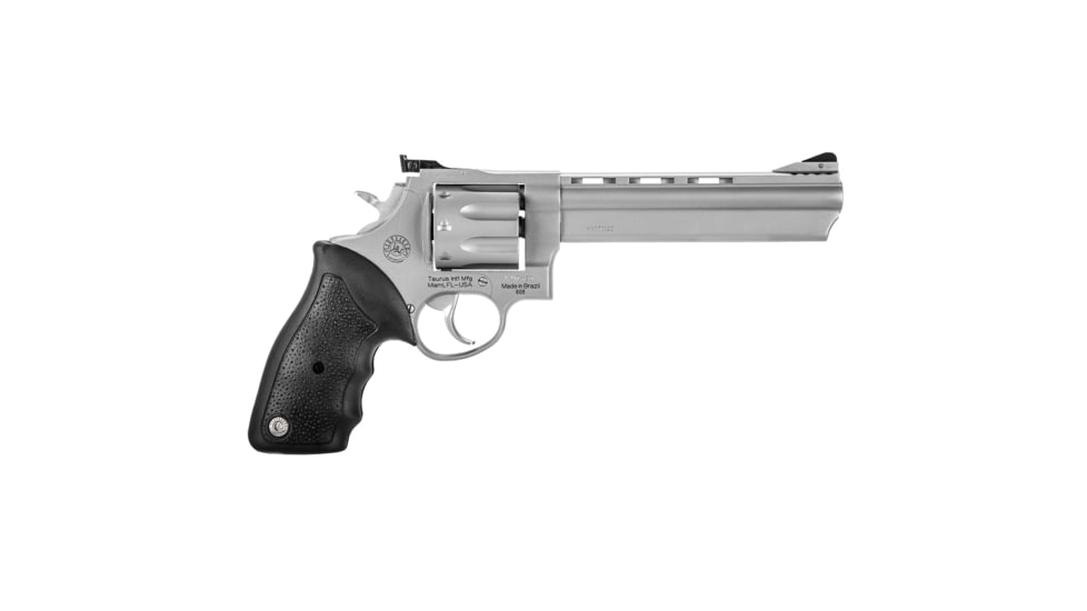 Taurus 608 Revolver, .357 Magnum/.38 Special, 6.5in Barrel, X-Large, Adjustable, Stainless Frame, Rubber Grip, 8 Round Cylinder, 2-608069